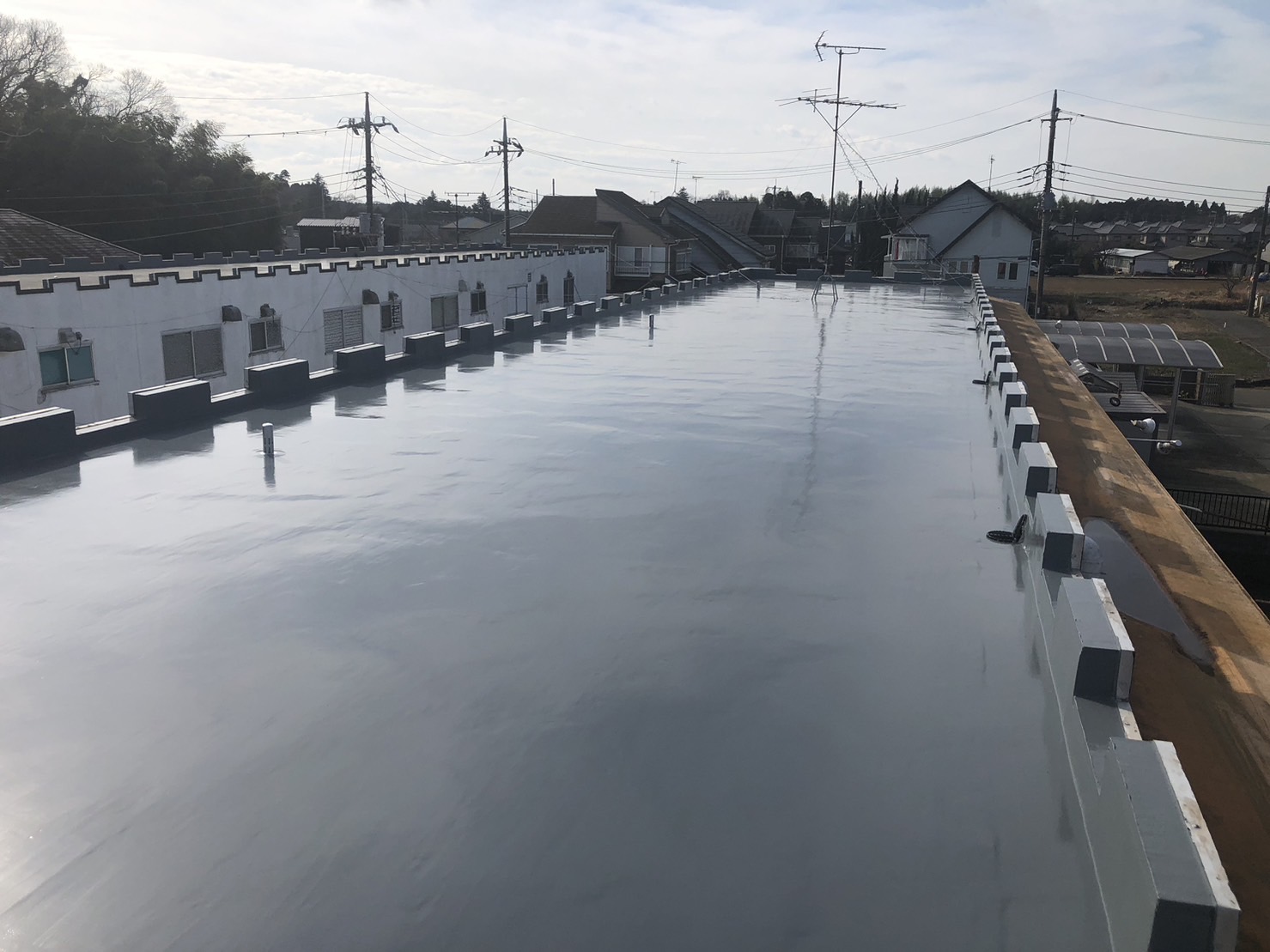 【企業様】千葉県八街市Ｉホテル　屋上防水工事