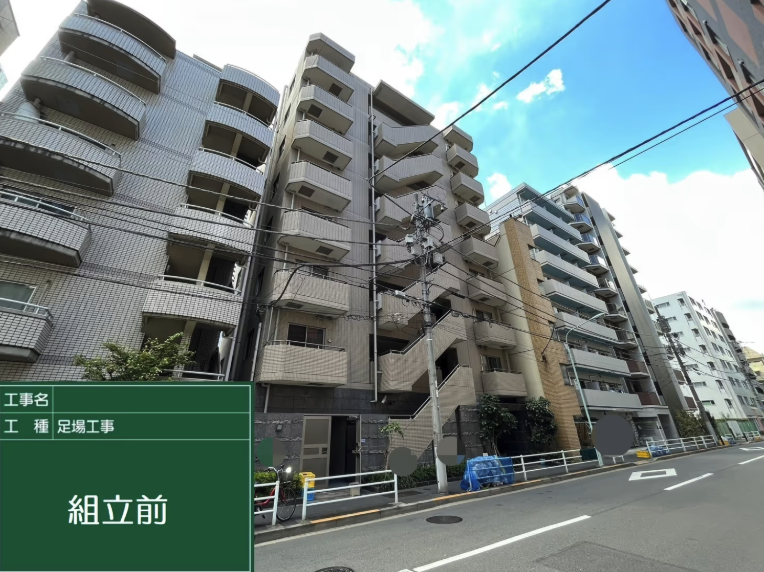 施工前_【施工事例】8階建てマンションの大規模修繕工事