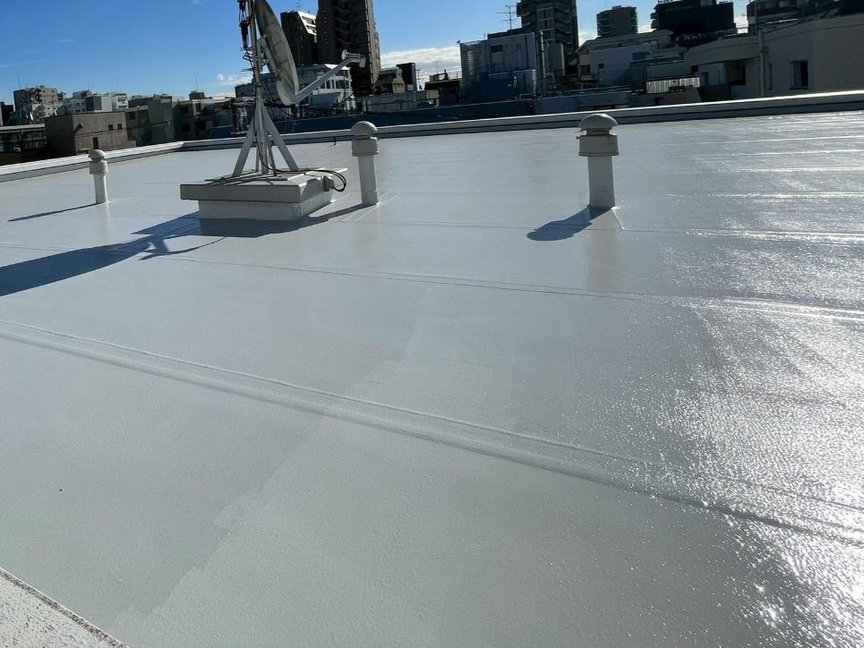 【企業様】東京都大田区　マンション　屋上防水トップコート塗替え工事　費用公開