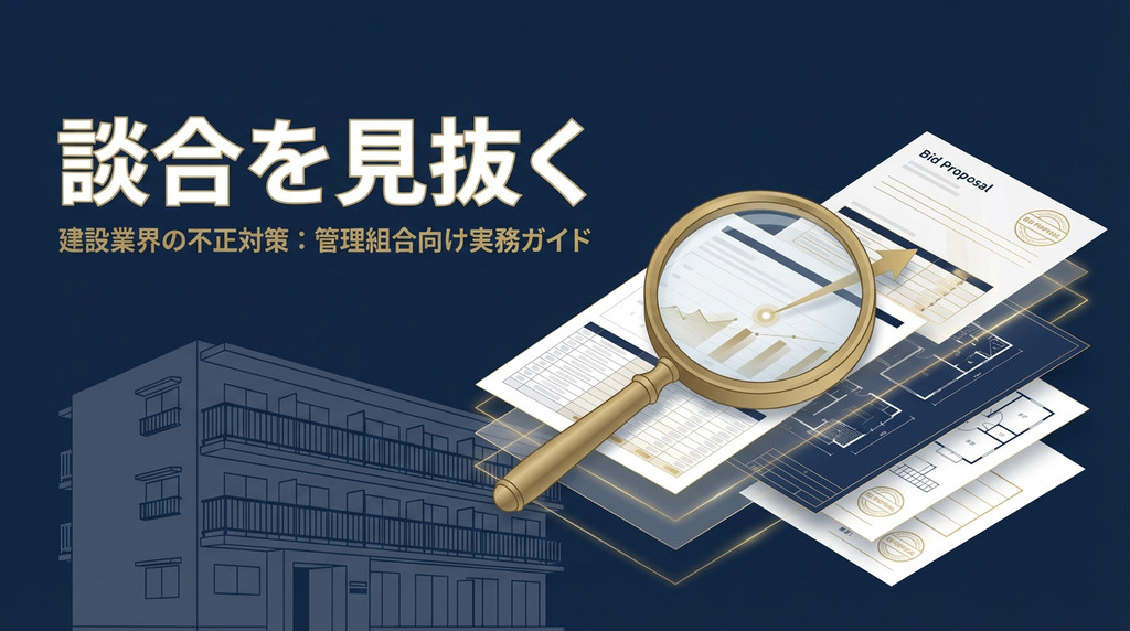 大規模修繕工事の談合とは？手口の実態から管理組合ができる対策まで徹底解説